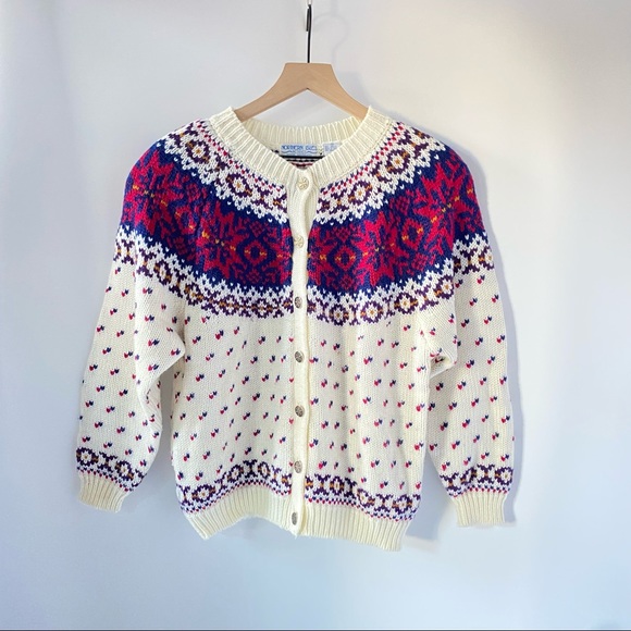 Vintage Northen Isles Cardigan Petite Medium - Picture 3 of 7